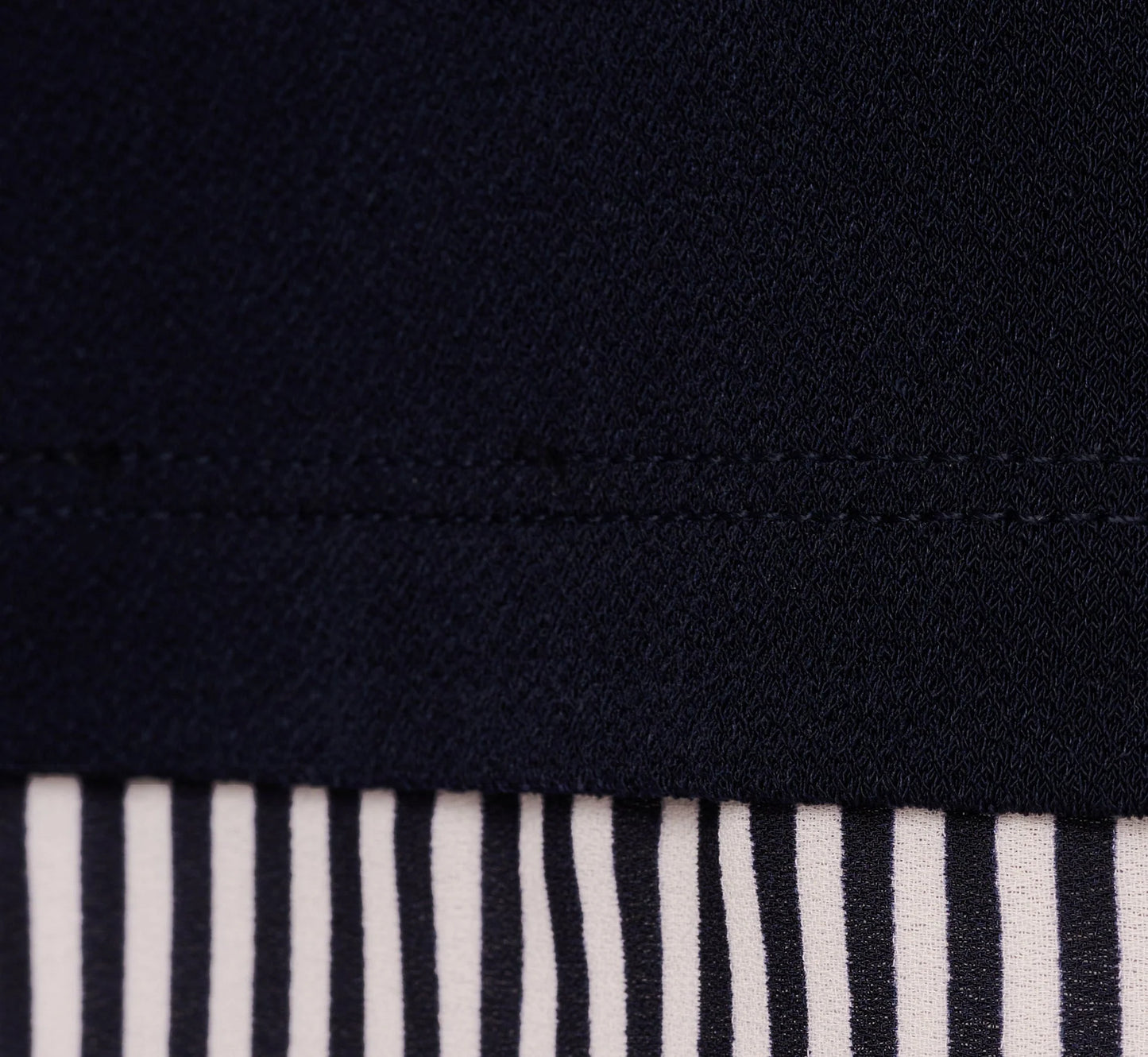 Three Quarter Sleeve Sweater With Button Down Accents In Navy W  Navy Ivry Small Stripe