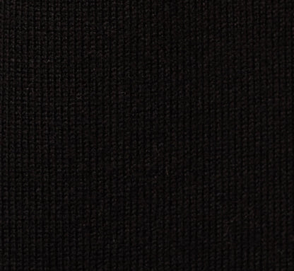 Short Sleeve Pearly Tie Neck Knit Top In Black