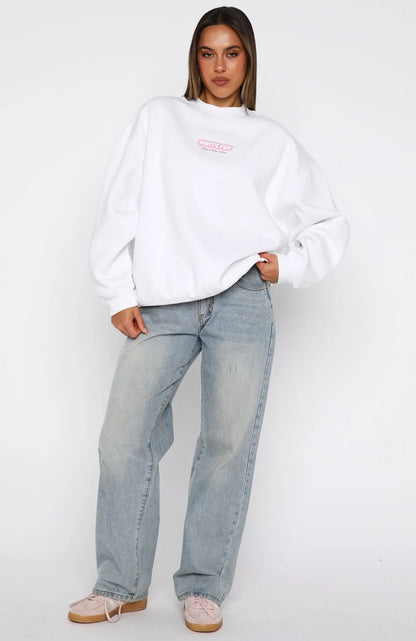 Santa Baby Oversized Sweater White