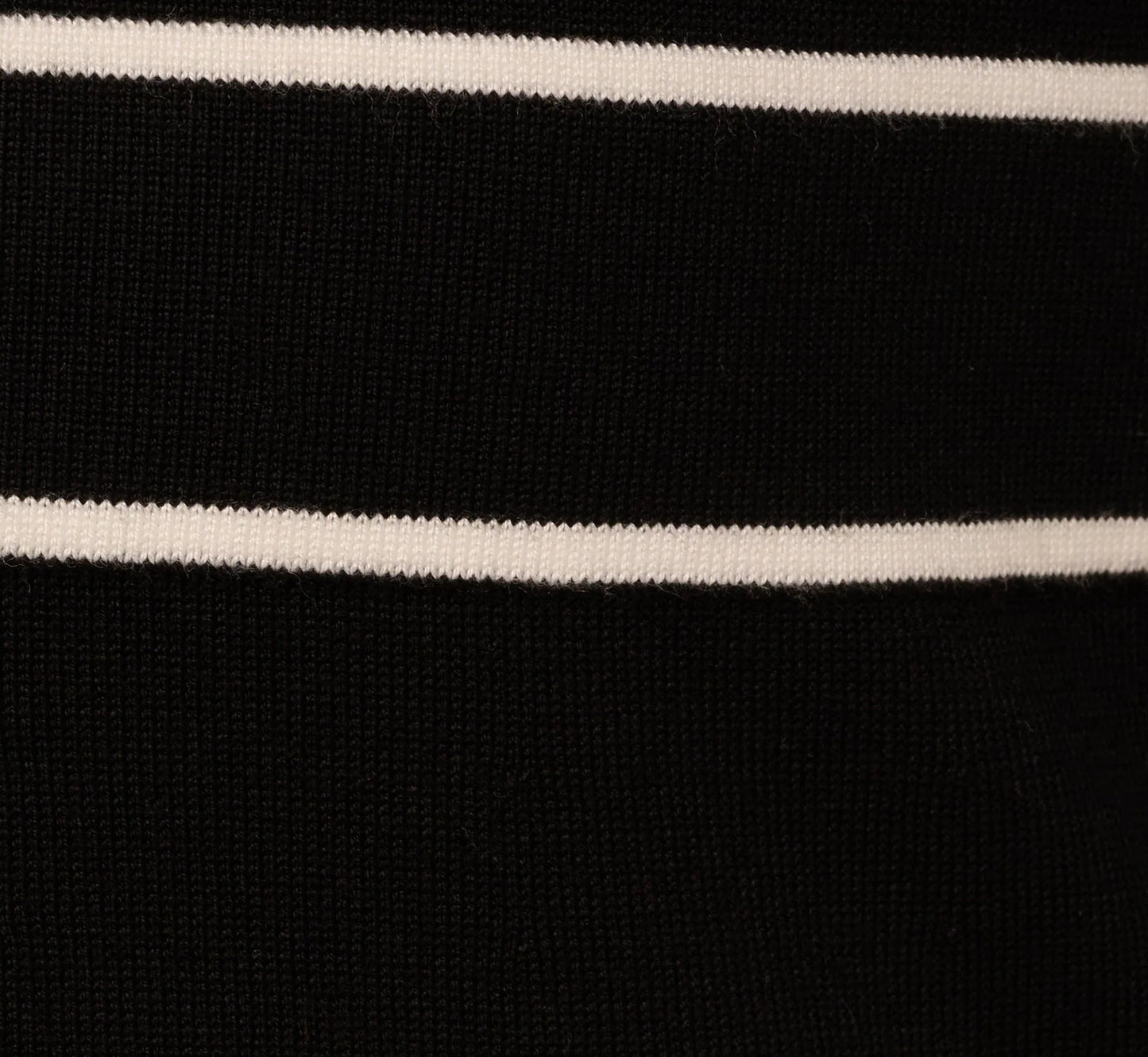 Long Sleeve Contrast Tipped Sweater Dress In Black Ivory