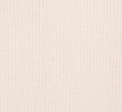 Short Sleeve Scalloped Trim Polo Sweater In Cream Black