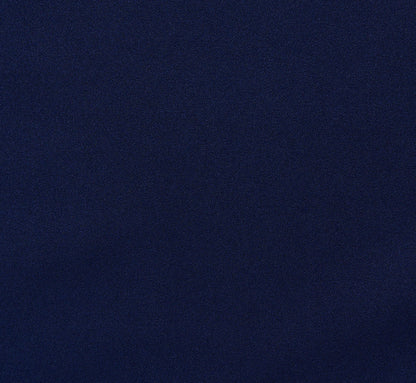 Crepe Midi Length Sheath Dress With Pearl Trimmed Sleeves In Navy Sateen